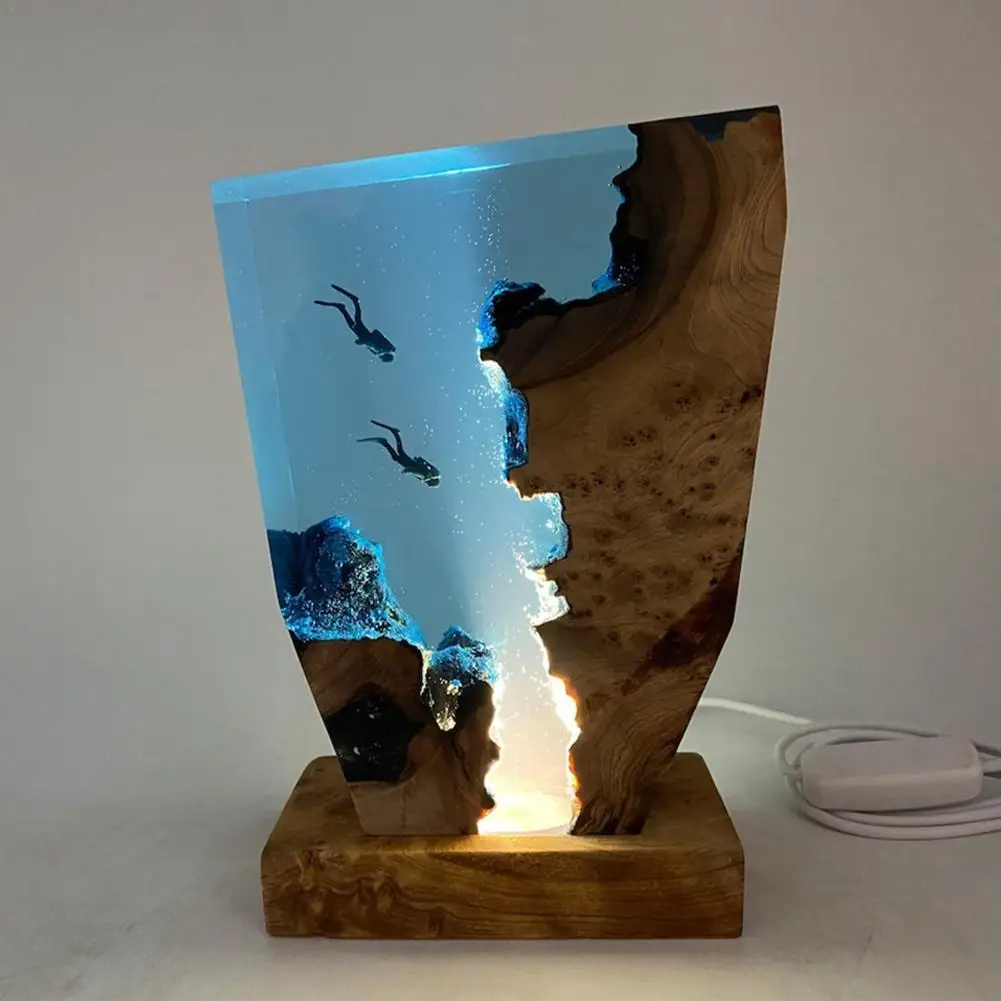 ILLUMINATED DIVER ART SCULPTURE