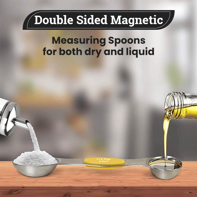 Stainless Steel Magnetic Measuring Spoons Set