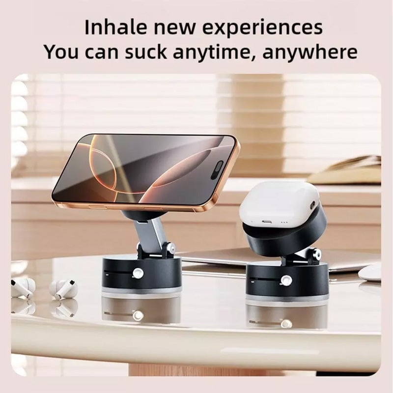 Foldable Portable Vacuum Magnetic Cell Phone Holder