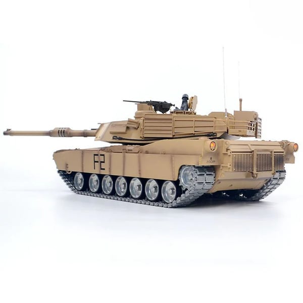 1/16 RC Tank US M1A2 Abrams Main Battle Tank 2.4G RC Military Vehicle Model with Lighting Sound Smoke Shooting Effect