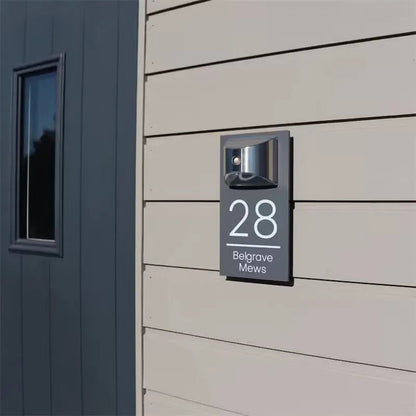 Personalized Solar Door Plaque