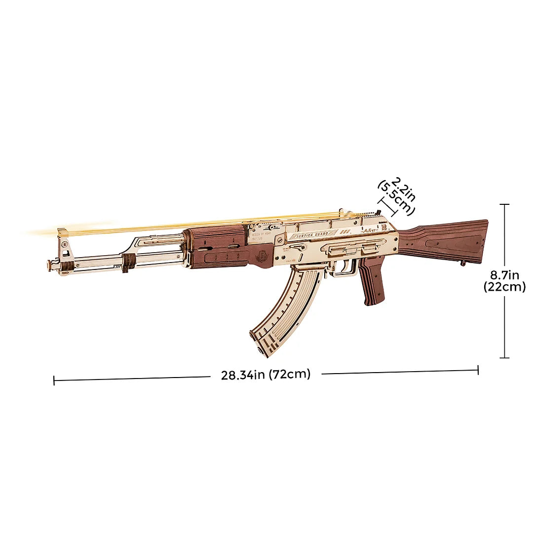 ROKR AK-47 Assault Rifle Gun Toy 3D Wooden Puzzle