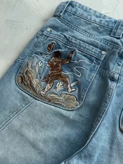 WILD WEST EMBROIDERED JEANS