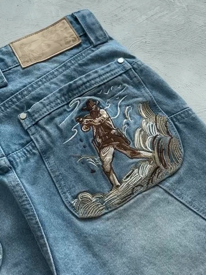 WILD WEST EMBROIDERED JEANS