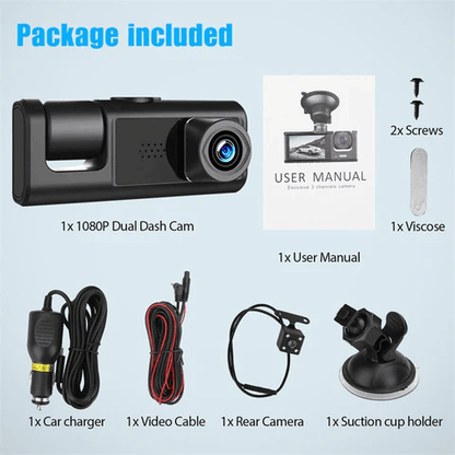 2-Inch Screen Wifi Link 1080P HD Dashcam with Night Vision 2 or 3 Lenses