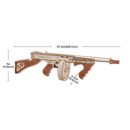 ROKR Thompson Submachine Gun Toy 3D Wooden Puzzle