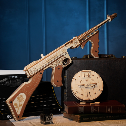 ROKR Thompson Submachine Gun Toy 3D Wooden Puzzle