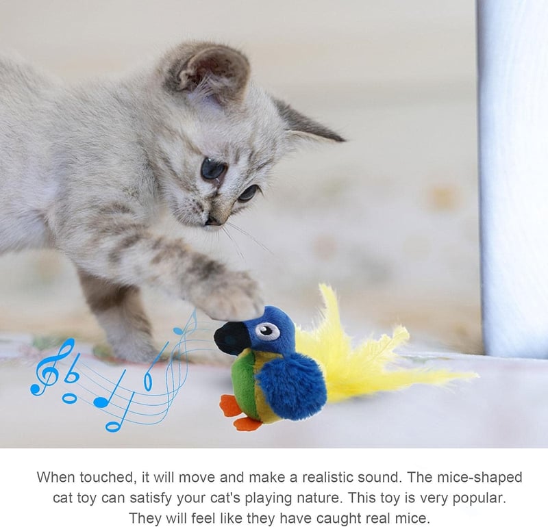 Interactive Chirping Bird Cat Toy