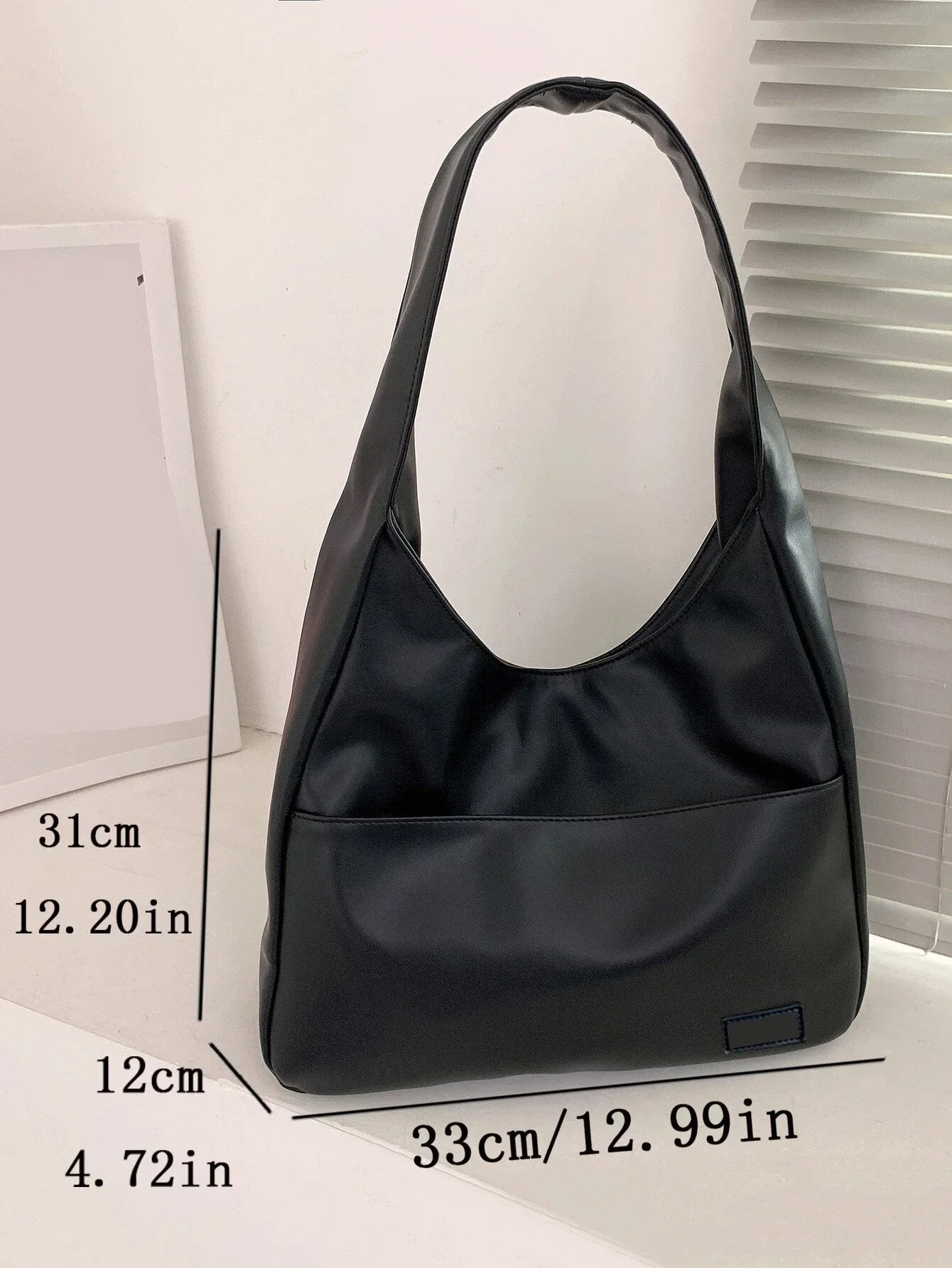 Minimalist Snap Button Hobo Bag