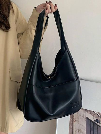 Minimalist Snap Button Hobo Bag