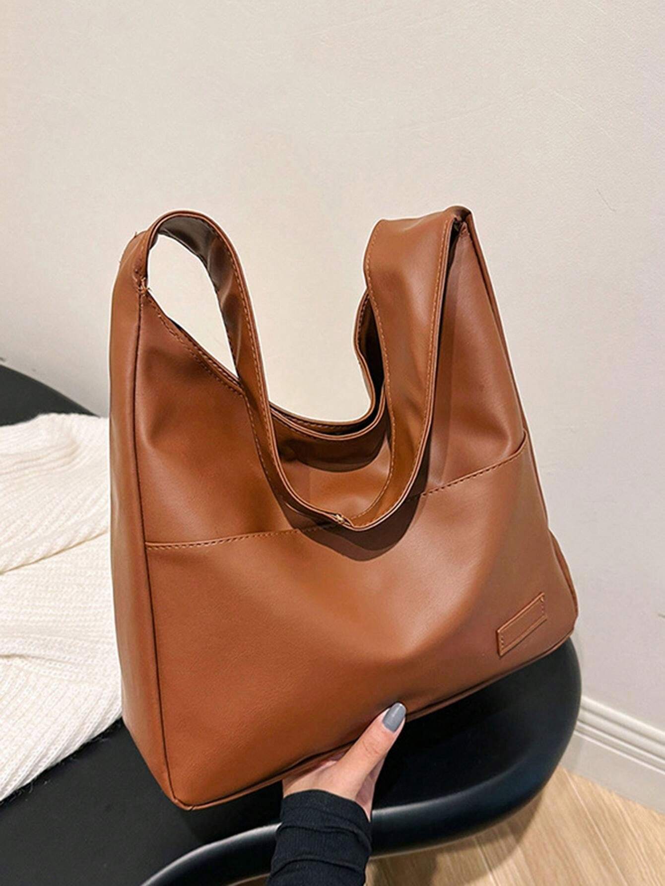 Minimalist Snap Button Hobo Bag