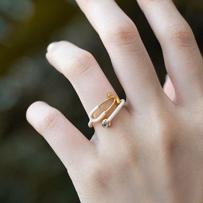 Personalized Stethoscope Ring With Birthstone