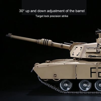 1/16 RC Tank US M1A2 Abrams Main Battle Tank 2.4G RC Military Vehicle Model with Lighting Sound Smoke Shooting Effect