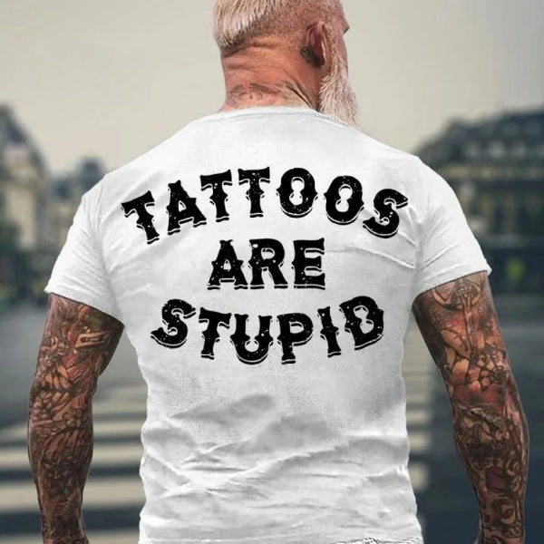 Unisex Tattoos Are Stupid Print Tank Top