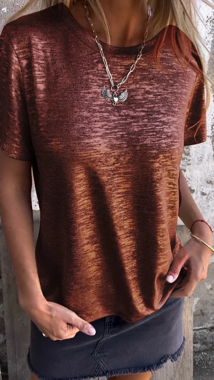 Gold Foil Short-sleeved T-shirt