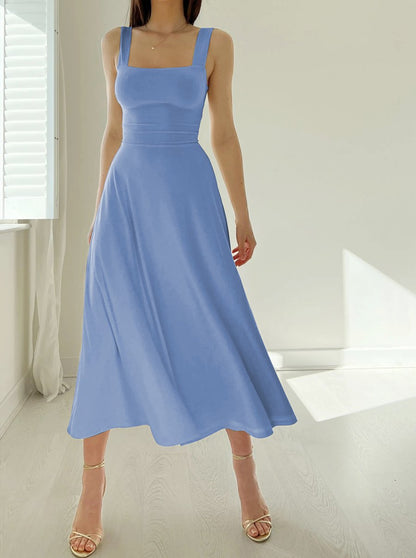 New Women's Thick Sr\traps Midi Dress