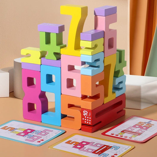 Christmas Wooden Number Building Block