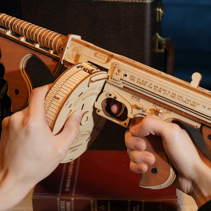 ROKR Thompson Submachine Gun Toy 3D Wooden Puzzle