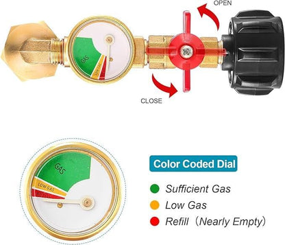 ✨This Week's Special Price $14.99💥 Top-Rated Propane Refill Elbow Adapter with Tank Gauge