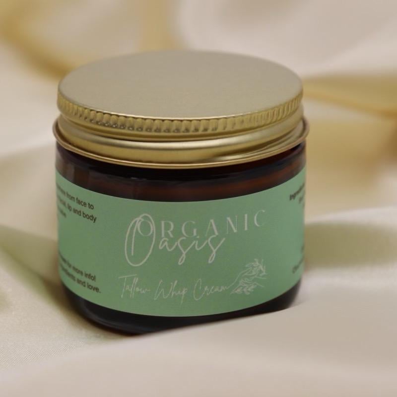 🌿 Organic Whipped Tallow Balm with Castor Oil & Frankincense for Natural Skincare & Moisturizing ✨