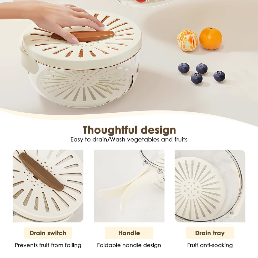 3 in 1 Kitchen Colanders Bowl