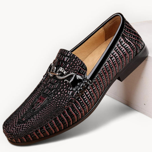 CROCO-EMBOSSED SOVEREIGN LOAFERS