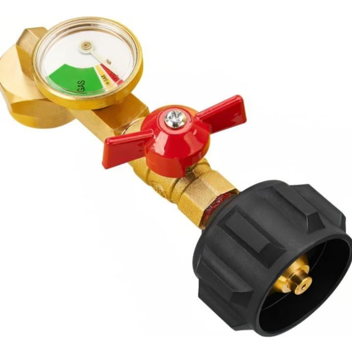 ✨This Week's Special Price $14.99💥 Top-Rated Propane Refill Elbow Adapter with Tank Gauge