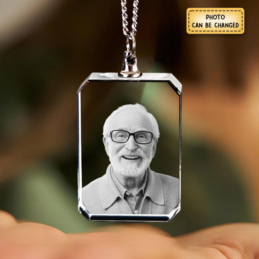 For Memorial - I Will Carry You With Me Until I See You Again Transparent Photo Custom Necklace