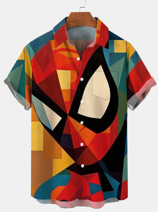 Men's Abstract Art Short Sleeve Shirt