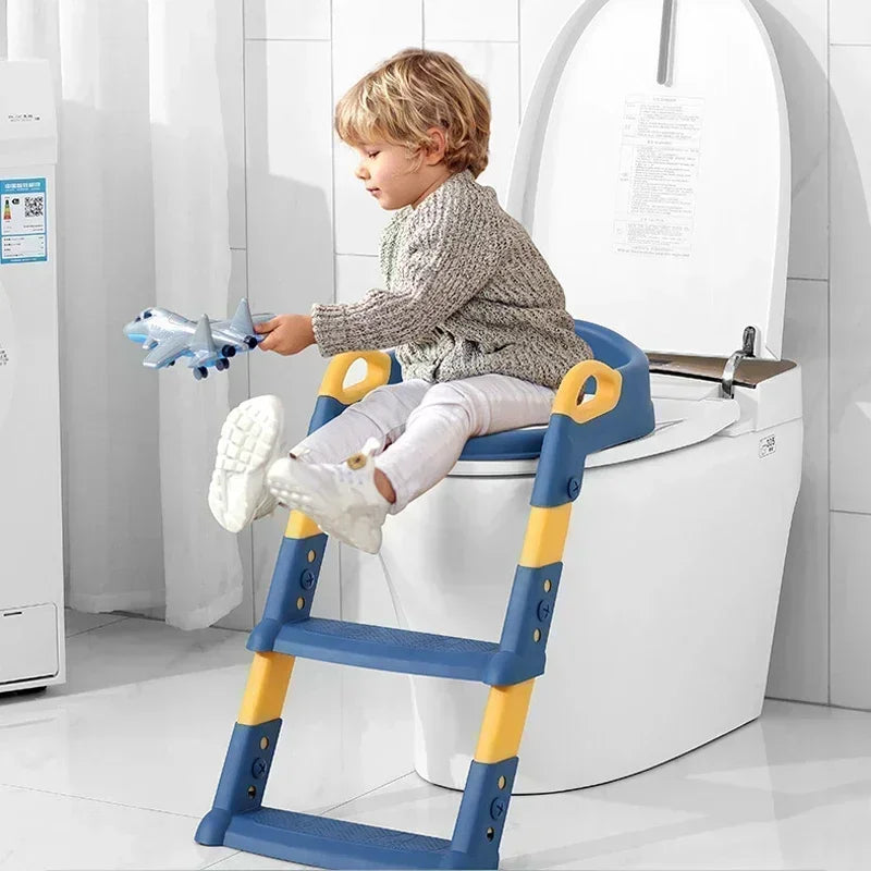 The Ultimate Child Toilet Folding Rack, Step Stool, and Seat Cover All-in-One!