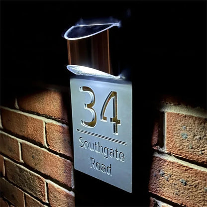 Personalized Solar Door Plaque