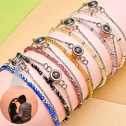 Personalized Projection Bracelet With Crystal Chain Exquisite Gift