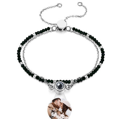 Personalized Projection Bracelet With Crystal Chain Exquisite Gift