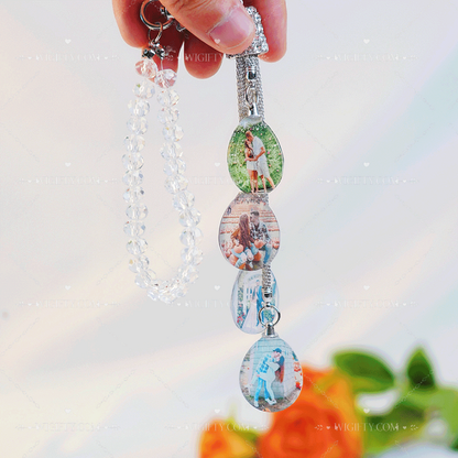 Personalized Photo Pendant 4 Styles Lucky Crystal Car Pendant