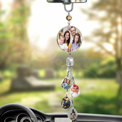 Personalized Photo Pendant 4 Styles Lucky Crystal Car Pendant