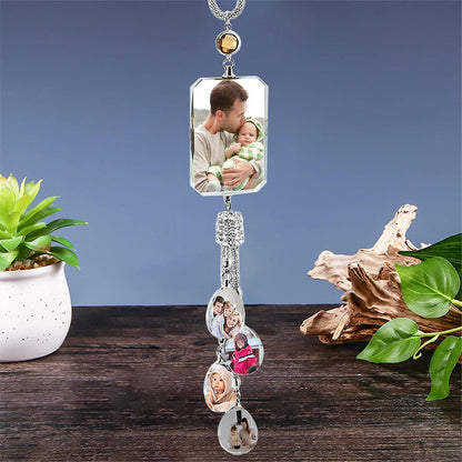 Personalized Photo Pendant 4 Styles Lucky Crystal Car Pendant