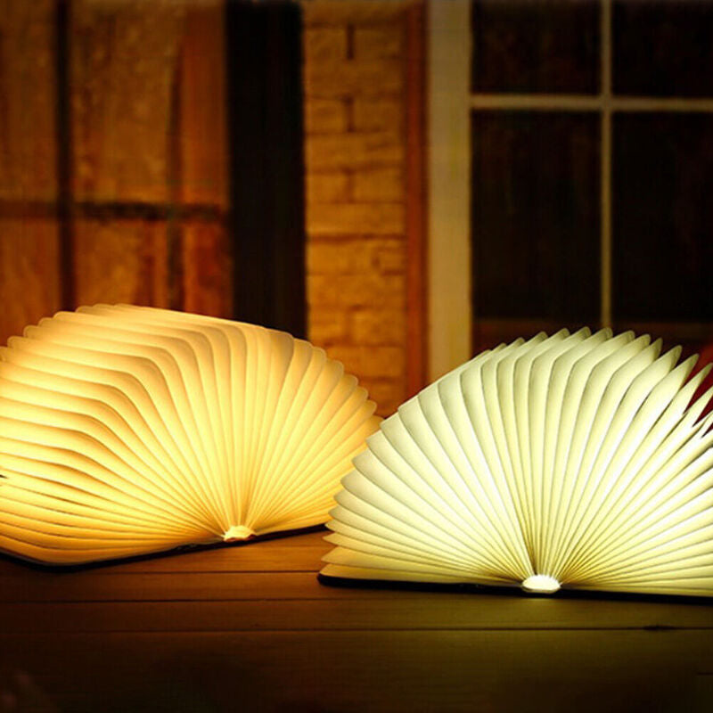 Paper Foldable Lamp Unique Bedside Book Night Light Decorative Lamp Home Decor