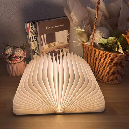 Paper Foldable Lamp Unique Bedside Book Night Light Decorative Lamp Home Decor