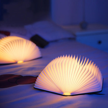 Paper Foldable Lamp Unique Bedside Book Night Light Decorative Lamp Home Decor