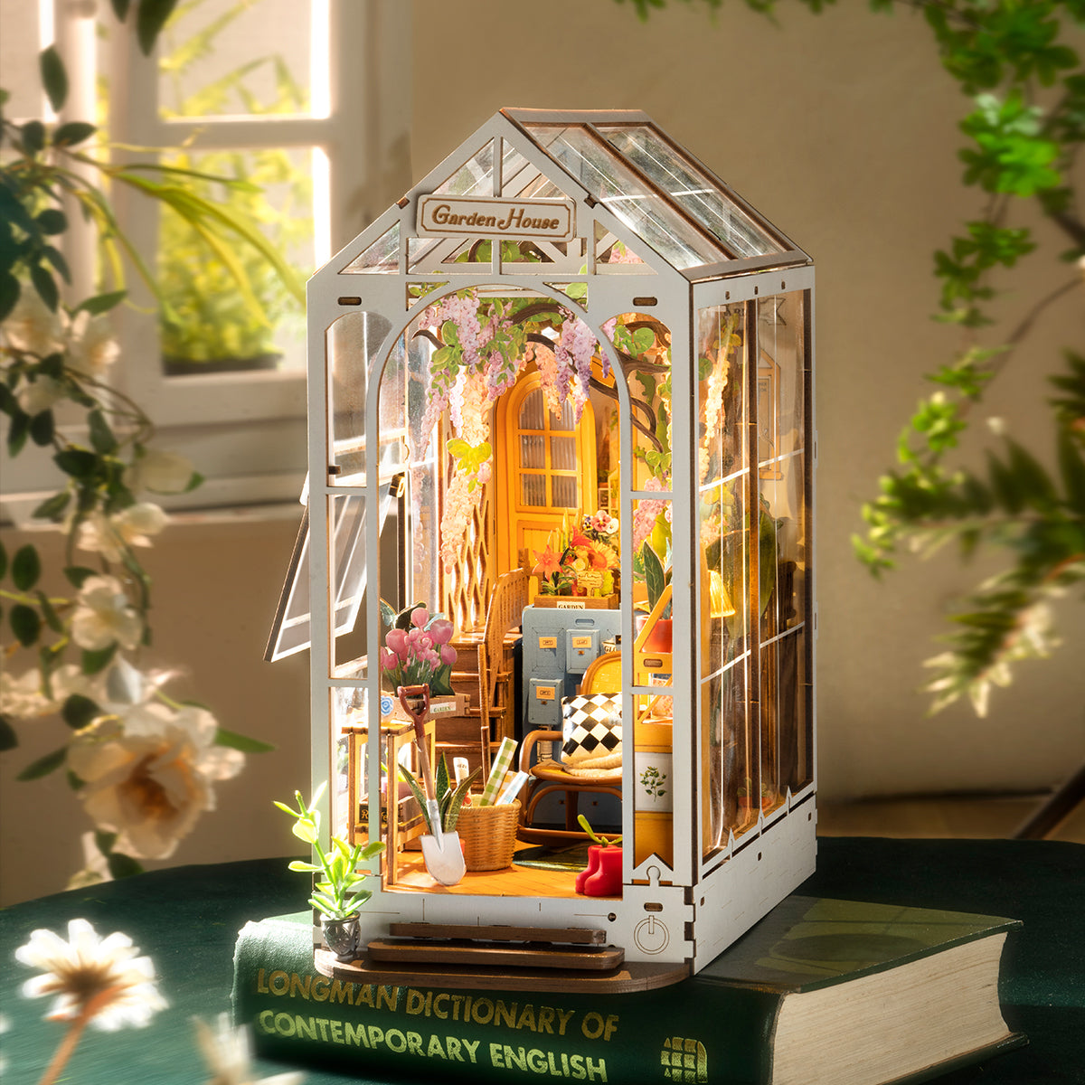 Book Nook Shelf Insert - Holiday Garden House