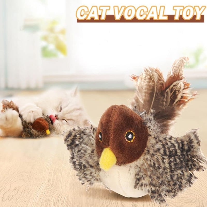 Interactive Chirping Bird Cat Toy