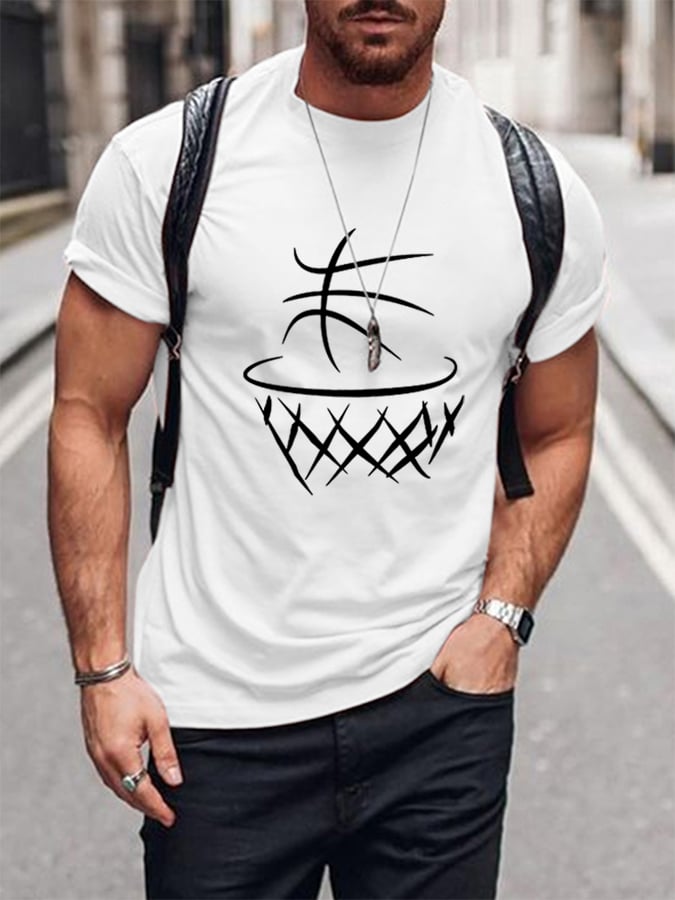 Men's Basketball Lovers Supporter Fans Casual Tee