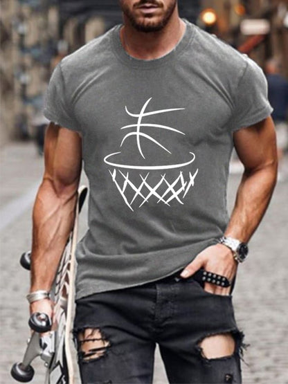 Men's Basketball Lovers Supporter Fans Casual Tee