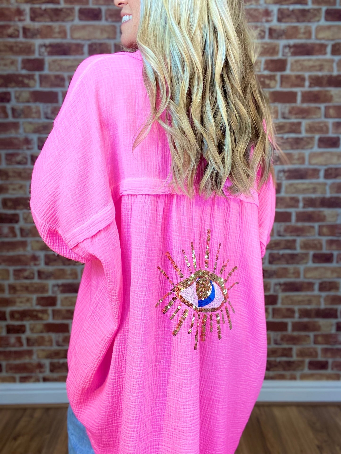 CASUAL SEQUIN BEADED SHIRT