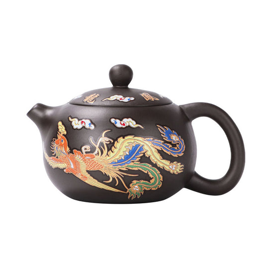 COLOR-CHANGING DRAGON & PHOENIX TEAPOT