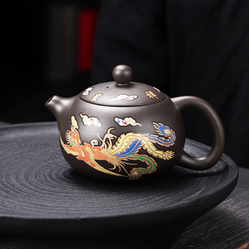 COLOR-CHANGING DRAGON & PHOENIX TEAPOT