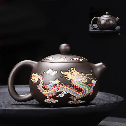 COLOR-CHANGING DRAGON & PHOENIX TEAPOT