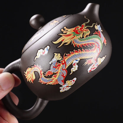 COLOR-CHANGING DRAGON & PHOENIX TEAPOT