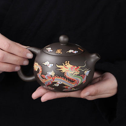 COLOR-CHANGING DRAGON & PHOENIX TEAPOT