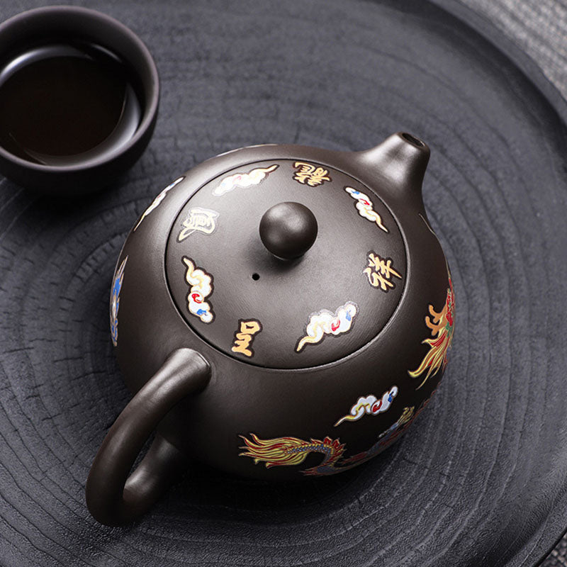 COLOR-CHANGING DRAGON & PHOENIX TEAPOT